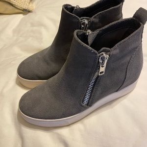 Grey Steve Madden wedge shoes